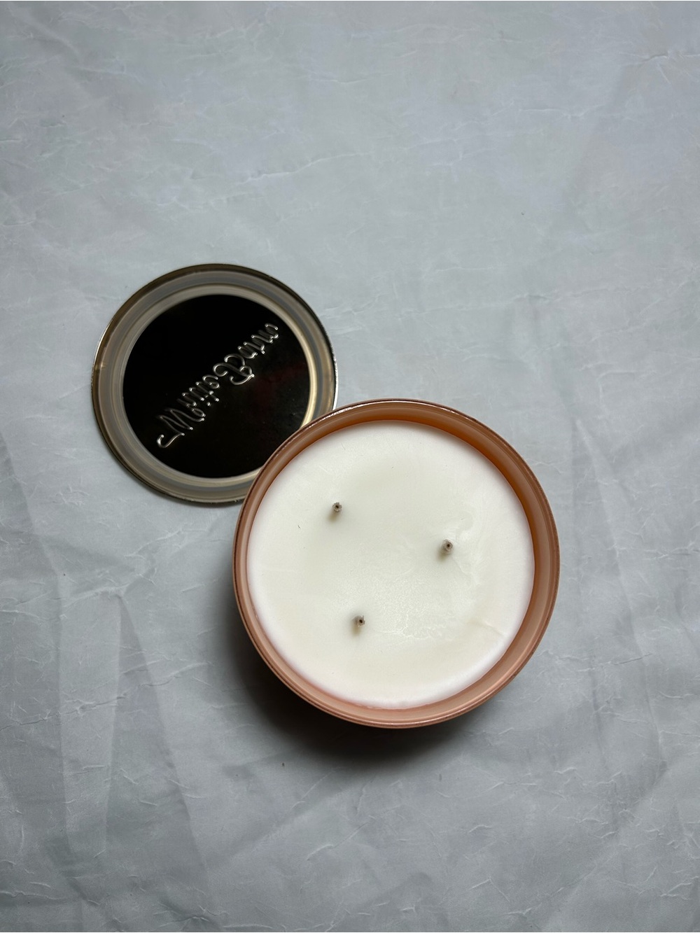 White Barn Peach Bellini Candle Jar in Peach with Gold Lid - Picture 3 of 7